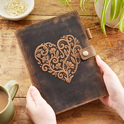 Paper High Journal - Refillable Buffalo Leather - Heart