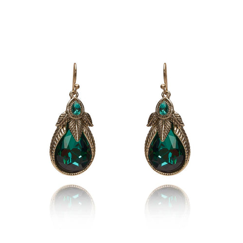 Lovett Earrings - Art Nouveau Palm Leaf
