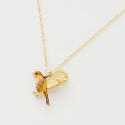 Fable Jewellery - Enamel Robin Necklace