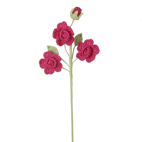 Heaven Sends - Crochet Pink Flower Stem