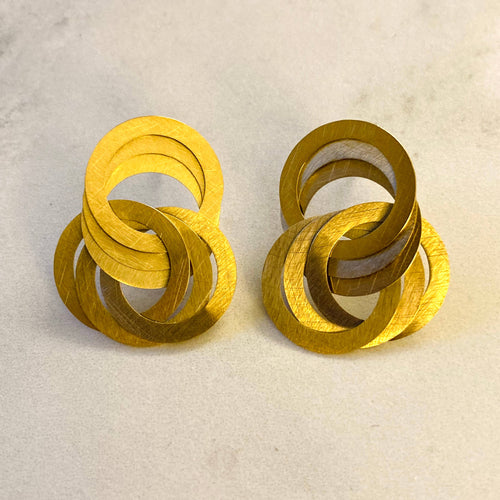 Cassette Barcelona Earrings - Solve Me If You Can Gold