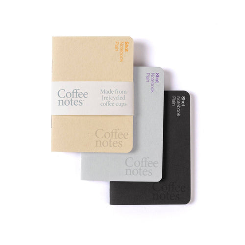 Coffeenotes A7 Notebooks - Pure Shot Set of 3
