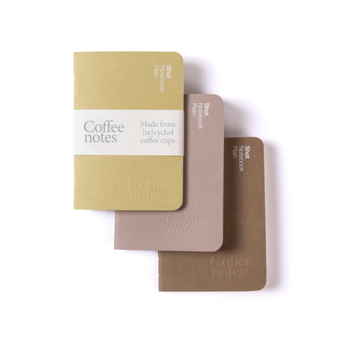 Coffeenotes A7 Notebooks - Nut Shot Set of 3