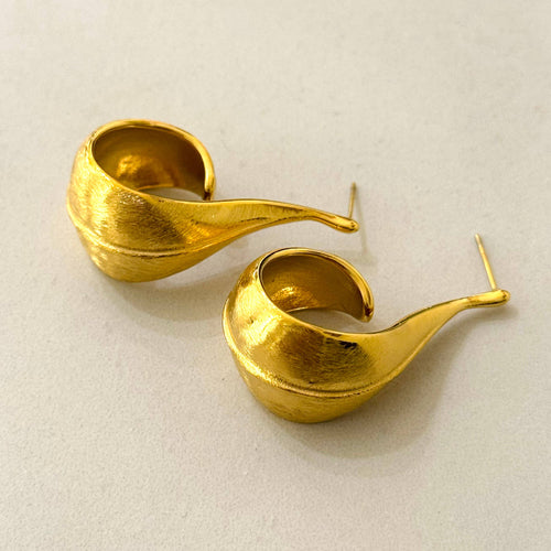 Cassette Barcelona Earrings - Aladdin Brushed Gold