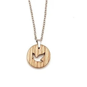 Selky Necklace - Bird Pendant - Ash Wood