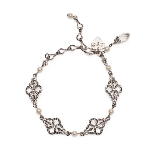 Lovett Bracelet - Victorian Style Silver and Glass Crystal