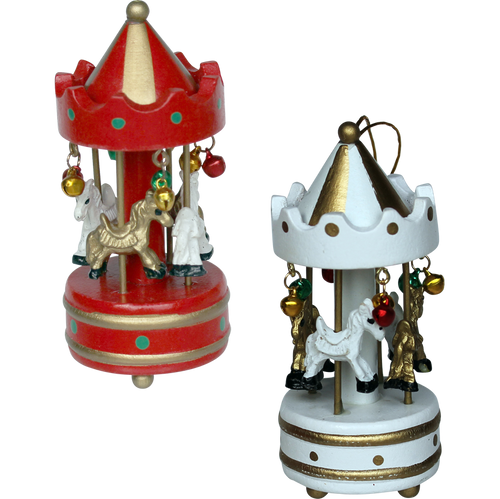 Traditional Wood Bauble - Carousels