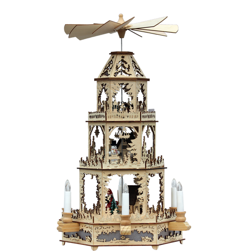 Traditional Christmas - XL Layered Light up and Moving Pyramid