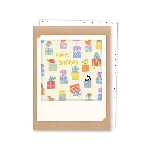 Pickmotion Mini-Card - Happy Birthday Dogs in Presents