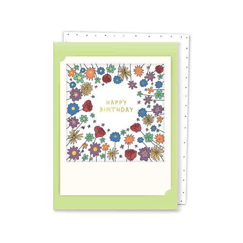 Pickmotion Mini-Card - Happy Birthday Flower Frame