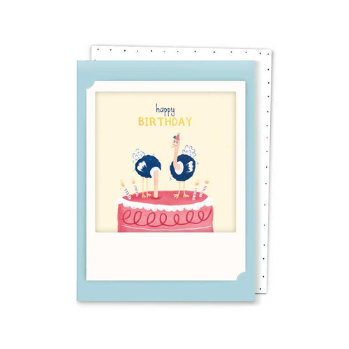Pickmotion Mini-Card - Happy Birthday Ostriches