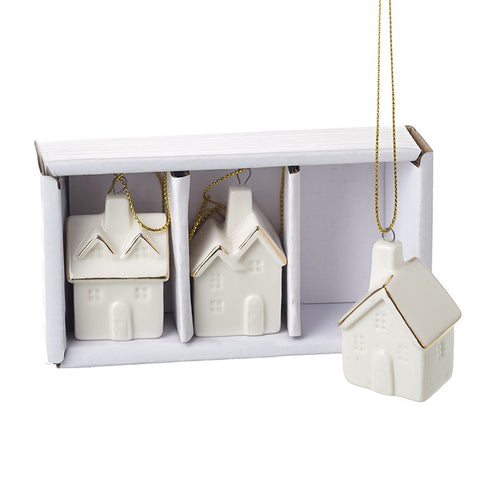 Heaven Sends Christmas Bauble - Porcelain Houses Set of 3