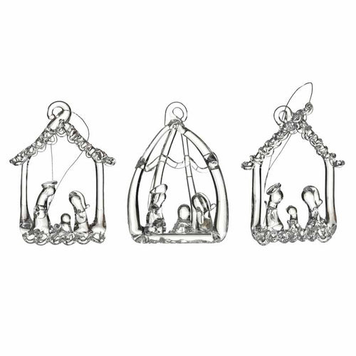 Heaven Sends Christmas Bauble - Glass Nativity Set of 3