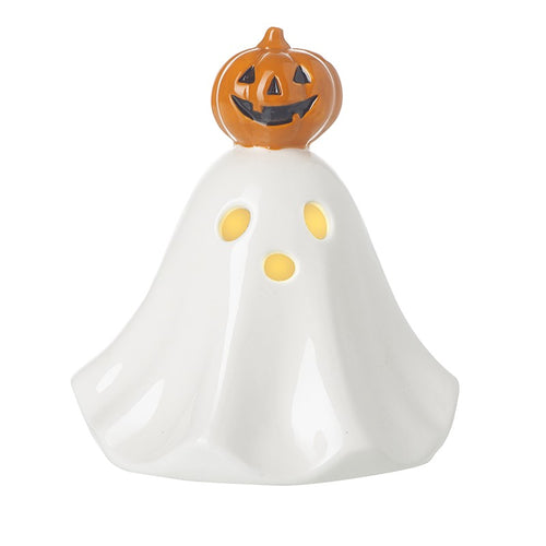 Heaven Sends Halloween - Ceramic Ghost & Light Up Pumpkin