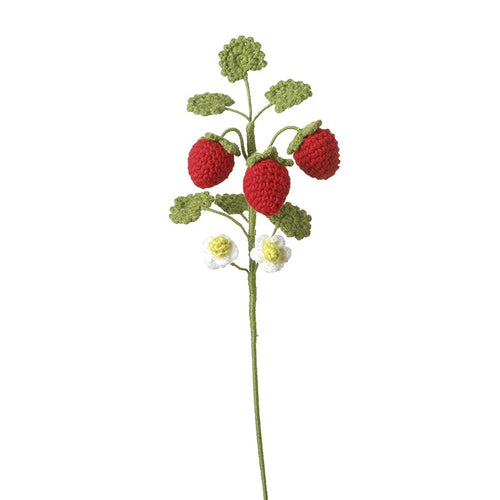 Heaven Sends - Crochet Flower Strawberry Stem