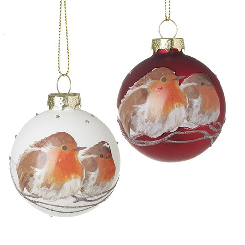 Heaven Sends Christmas Bauble - Glass Robin
