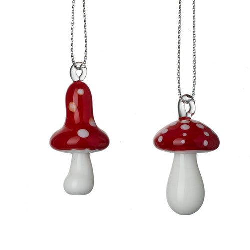 Heaven Sends Christmas Bauble - Glass Mushroom