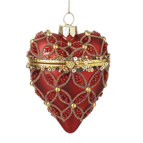 Heaven Sends Christmas Bauble - Glass Opening Heart