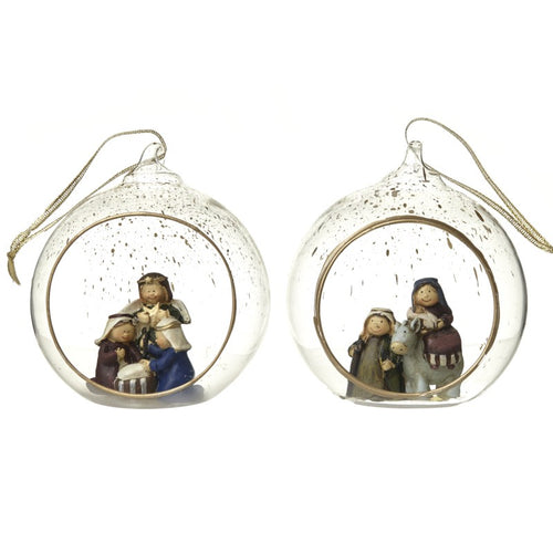 Heaven Sends Christmas Bauble - Nativity Glass