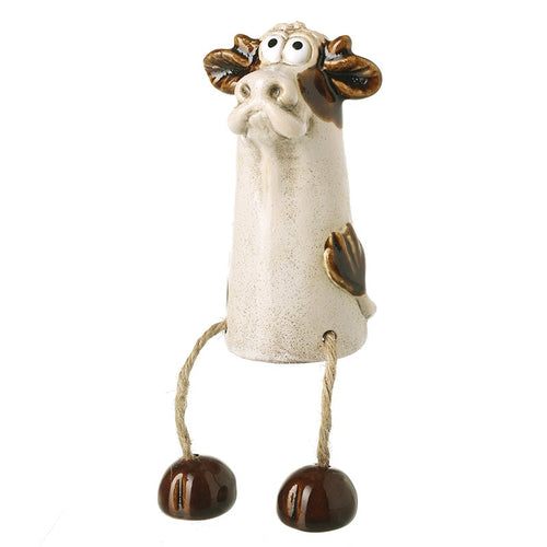Heaven Sends - Ceramic Cow with Dangly Legs