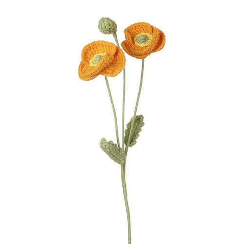 Heaven Sends - Orange Crochet Flower Stem