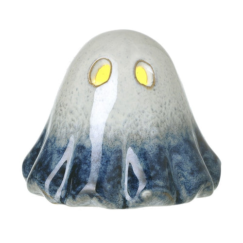 Heaven Sends Halloween - Ceramic Ghost LED Light Blue