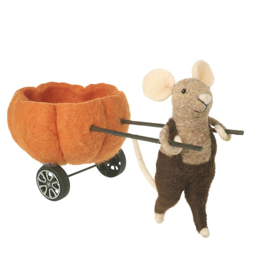 Heaven Sends - Felt Mouse with Pumpkin Basket