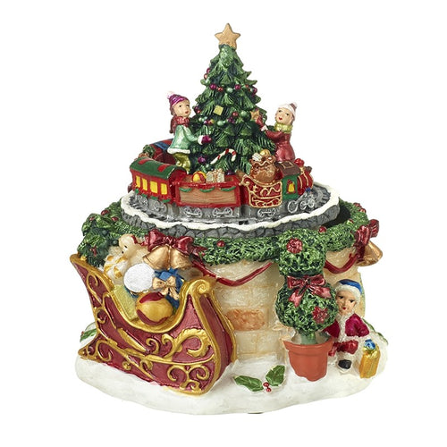 Heaven Sends Christmas - Spinning Christmas Scene with Train
