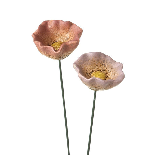 Heaven Sends - Floral Ceramic Poppy Stake