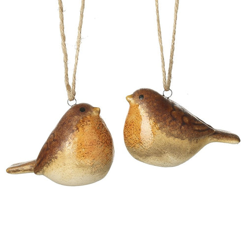 Heaven Sends Christmas Bauble - Stoneware Robin