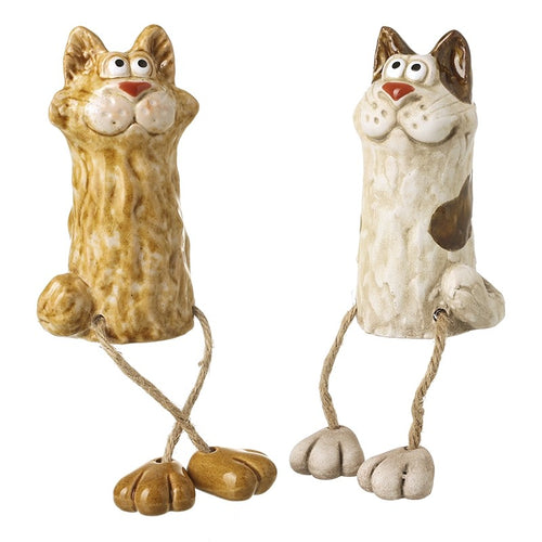 Heaven Sends - Ceramic Cats with Dangly Legs