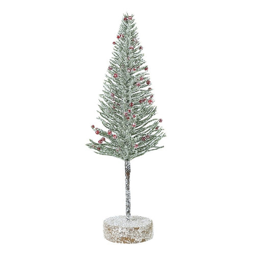 Heaven Sends Christmas - Tree Green Brush with Red Berries