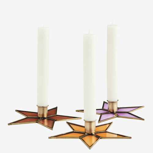 Madam Stoltz Home - Glass Candle Stand