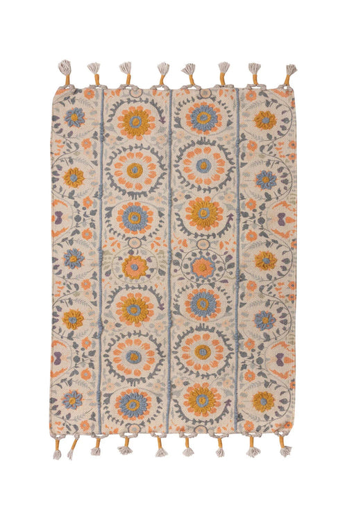 Tranquillo Homeware - Rug Botanic S Ornaurea Orange & Blue