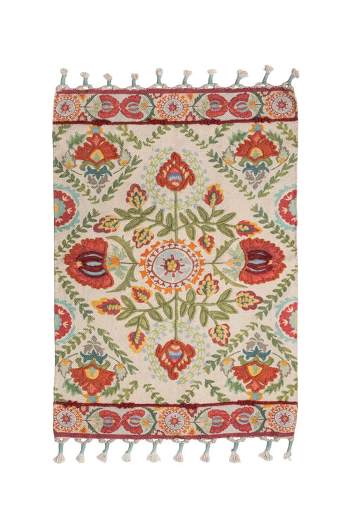 Tranquillo Homeware - Rug Botanic S Ornaurea Orange & Green