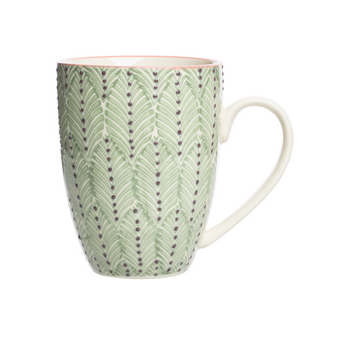 Tranquillo Homeware - Mug Green Pattern