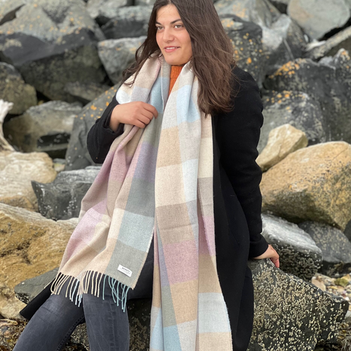 McNutt of Donegal Scarf Lambswool Pashmina - Coastal