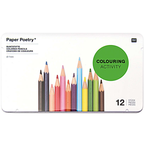 Paper Poetry Pencil - Colouring Pencil set of 12