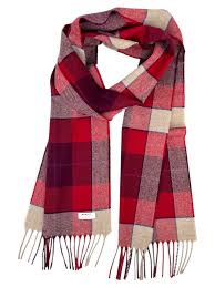 McNutt of Donegal Scarf Lambswool Check - Wildberry