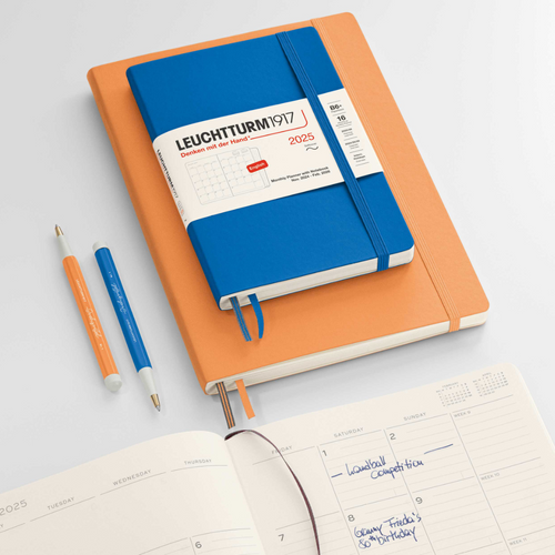 Leuchtturm1917 Diary 2025 - Monthly Planner & Notebook - 16 Months Softcover B5