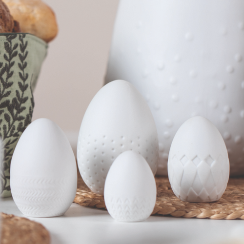 Rader Easter Decorations - Porcelain Eggs Set of 4