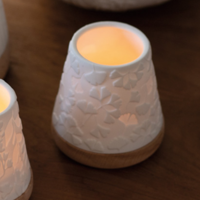 Rader Tealight Holder - Floral Ginko