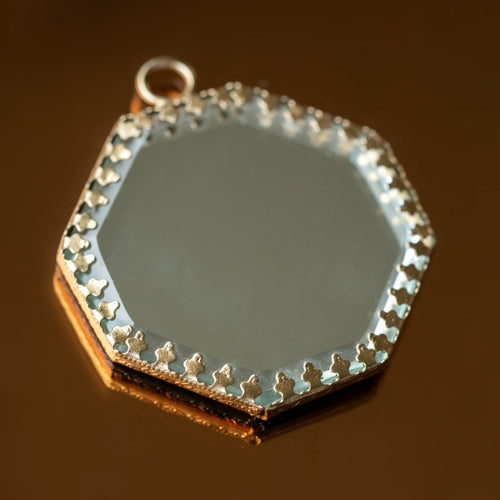 Muja Juma Mirror - Octagonal Mirror with Coloured Ribbons