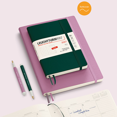 Leuchtturm1917 2027 Diary - Monthly Planner with Notebook B5 (Softcover)