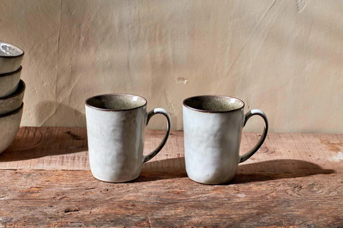Nkuku Ceramic Mug - Simi Mug - Moss Green