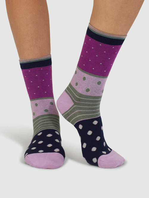 Thought Ladies Socks - Bamboo Rondel Spot and Stripe