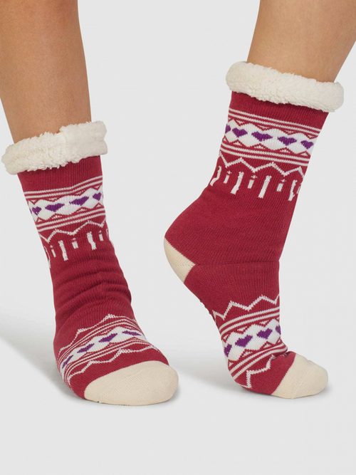 Thought Ladies Socks - Fair Isle Cabin Socks
