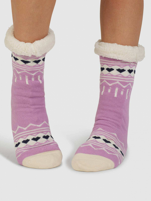 Thought Ladies Socks - Fair Isle Cabin Socks