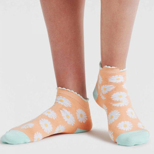 Thought Ladies Socks - Cotton Daisy Floral Ankle Socks