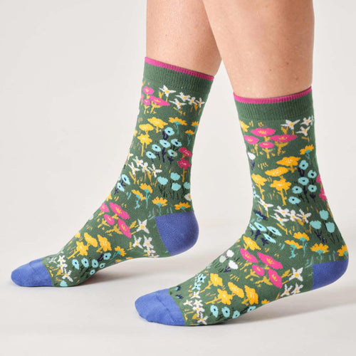 Thought Ladies Socks - Ditsy All Over Floral Cotton Socks
